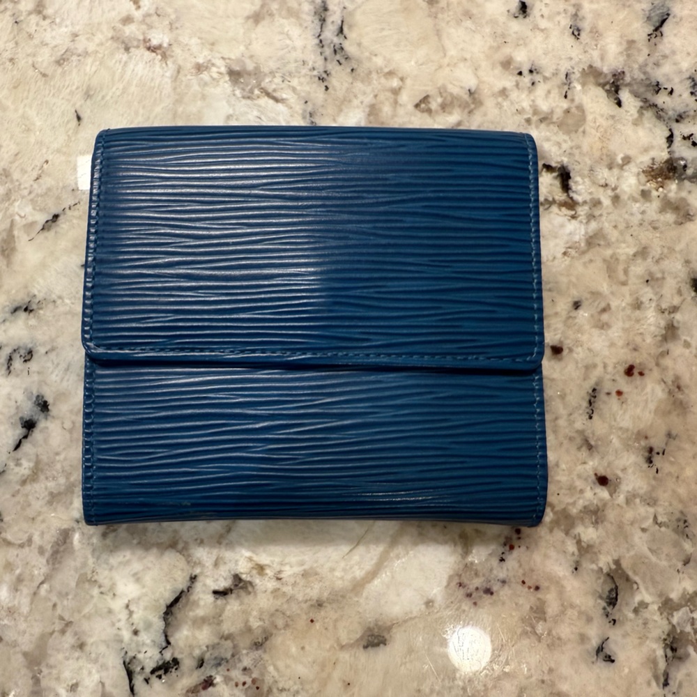 Louis Vuitton EUC Epi Leather Blue Dual-sided Wallet - Picture 2 of 10